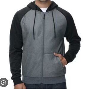 Tony Hawk Men's Zip-Up Gray and Black Sweater